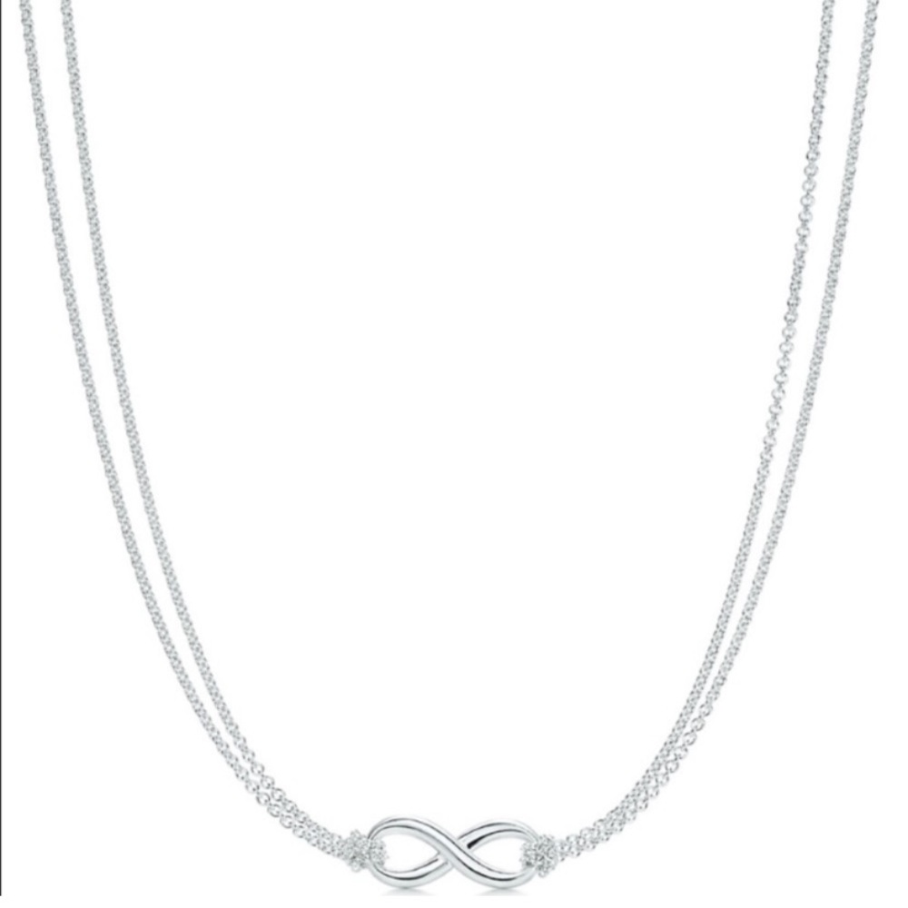 Tiffany & Co double chain infinity necklace